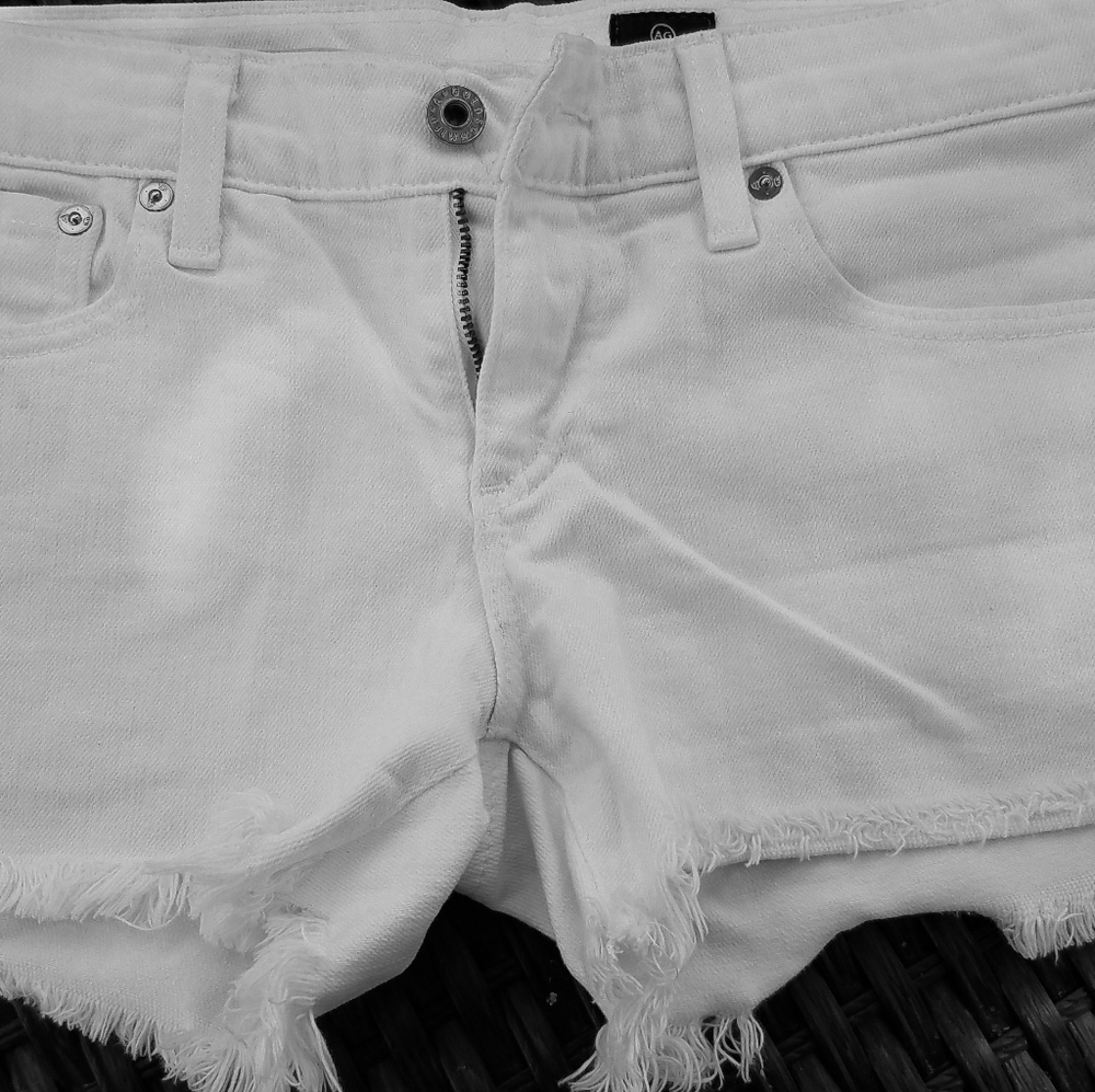 GE white jean shorts